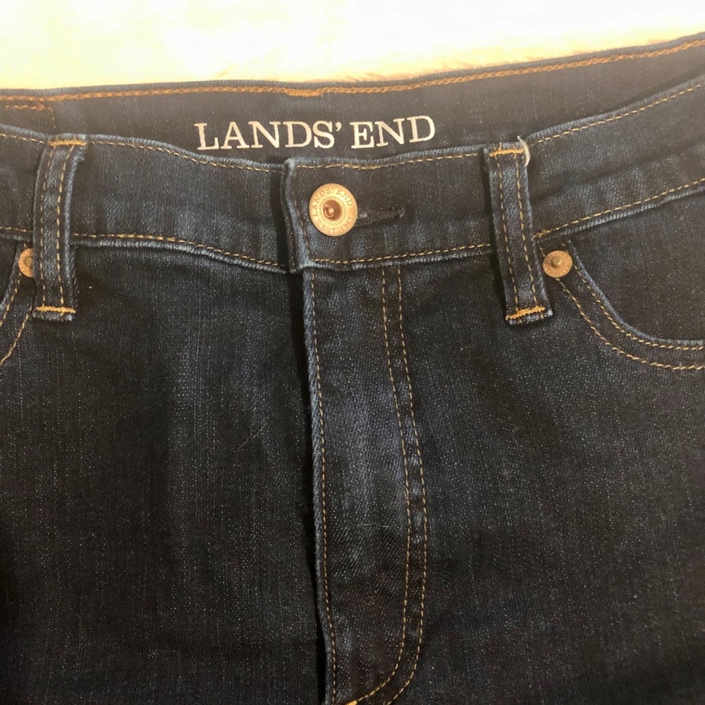 Lands’ End high rise straight Jean